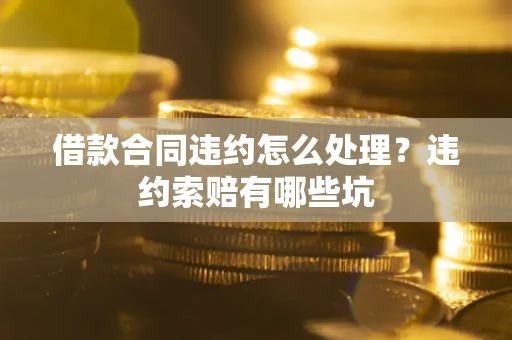 武汉借款合同违约怎么处理？违约索赔有哪些坑