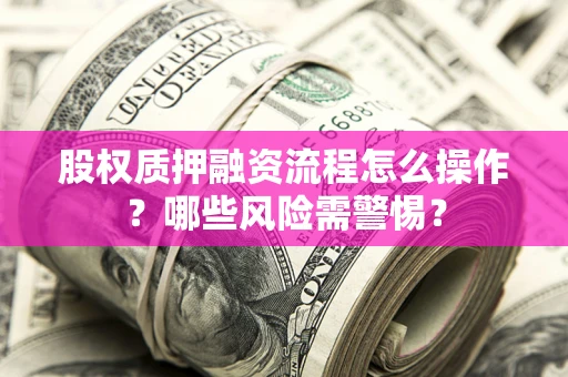 武汉股权质押融资流程怎么操作？哪些风险需警惕？