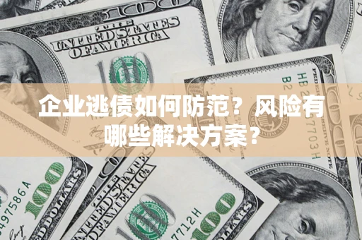武汉企业逃债如何防范？风险有哪些解决方案？
