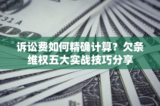 武汉诉讼费如何精确计算？欠条维权五大实战技巧分享