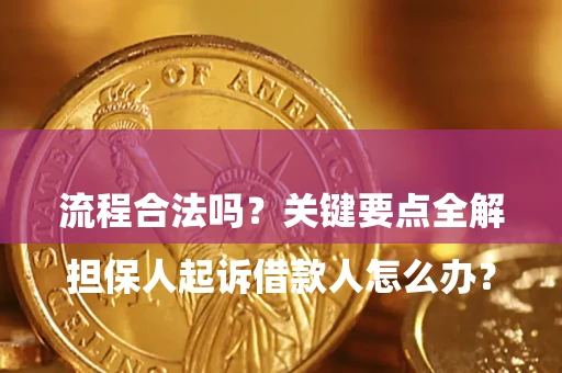 武汉

担保人起诉借款人怎么办？流程合法吗？关键要点全解析