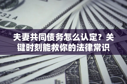 武汉夫妻共同债务怎么认定？关键时刻能救你的法律常识