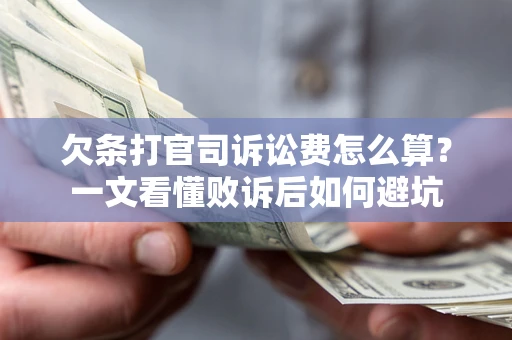 武汉欠条打官司诉讼费怎么算？一文看懂败诉后如何避坑