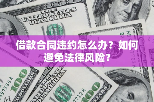 武汉借款合同违约怎么办？如何避免法律风险？