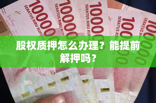 武汉股权质押怎么办理？能提前解押吗？